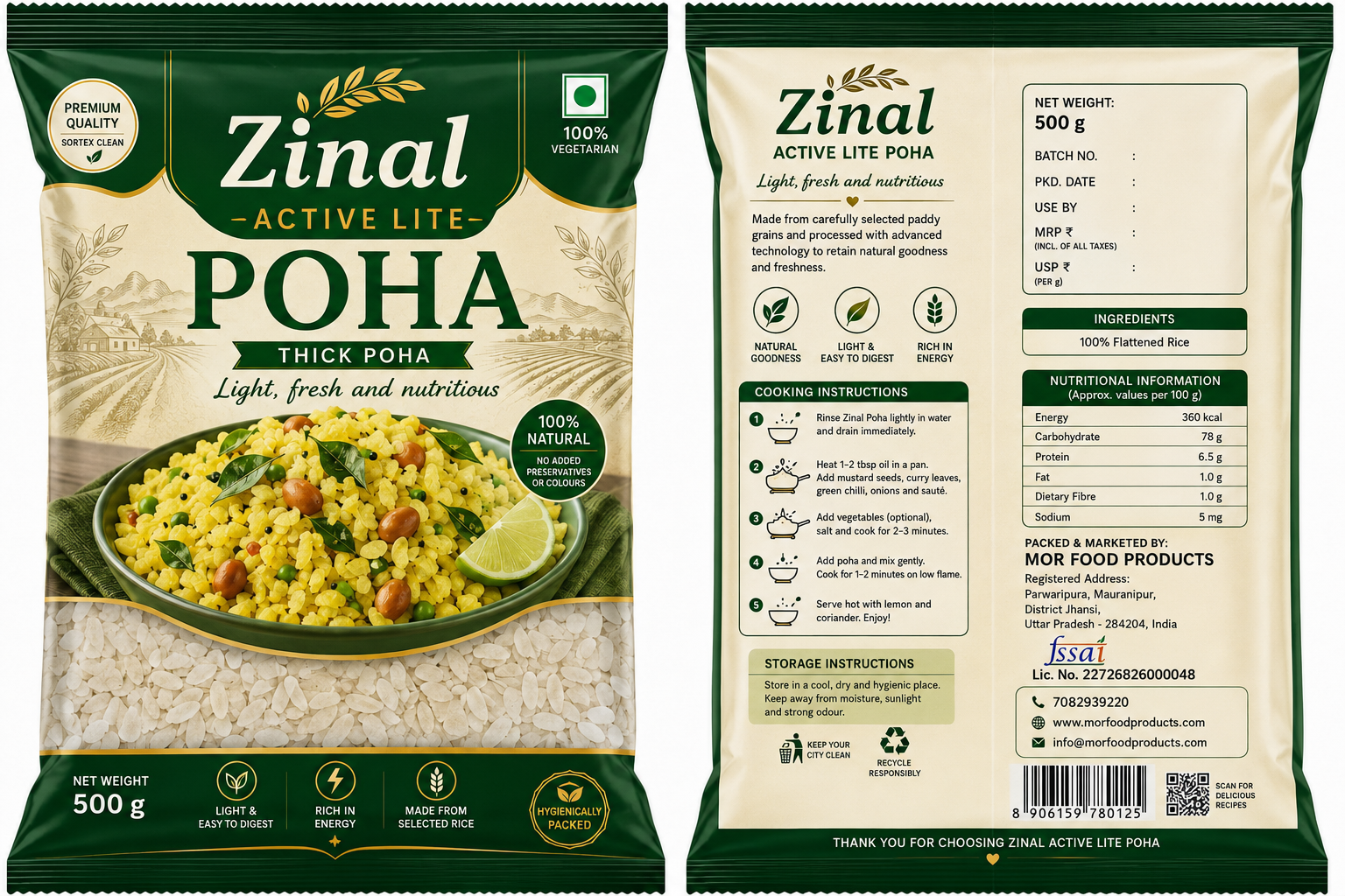 Zinal Active Lite Poha 500 gram